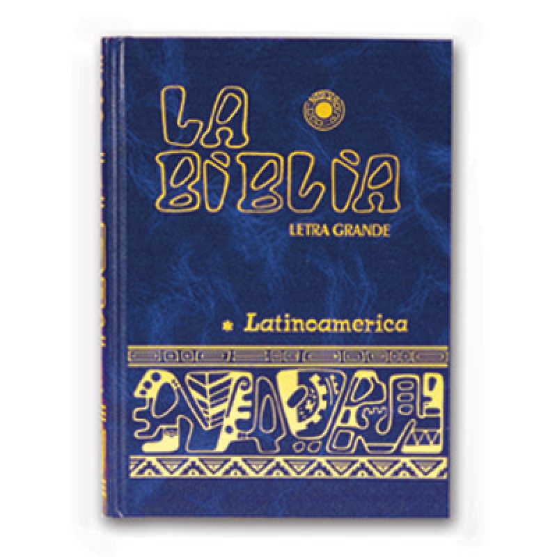 BIBLE LATINO AMERICA LARGE PRINT 6.5"x 8.5" BLUE