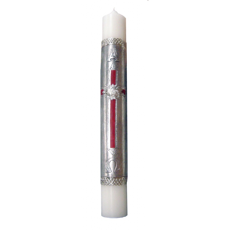 CONFIRMATION CANDLE SILVER 12"