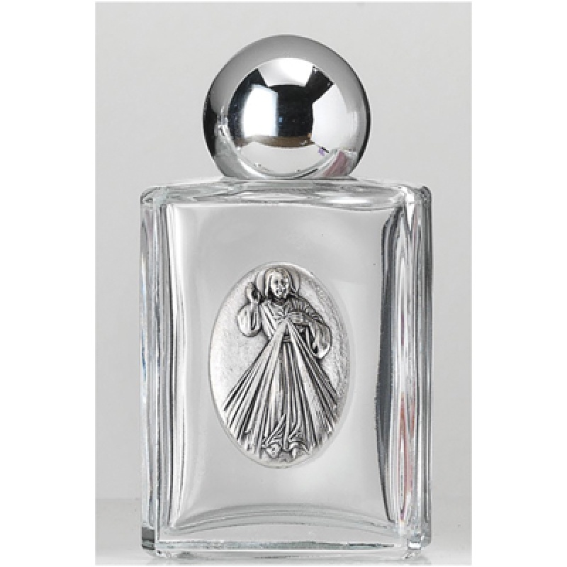 HOLY WATER DIVINE MERCY; 3.35" X 1.65"