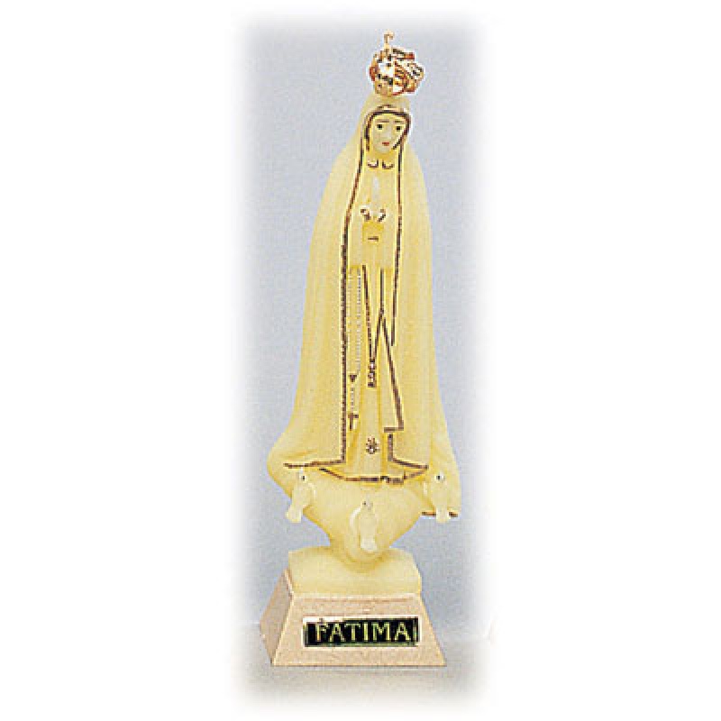 OUR LADY OF FATIMA WITH PAINTED EYES LUMINOUS 6"