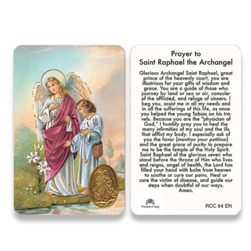 RCC ST RAPHAEL ARCHANGEL PRAYER CARD ENGLISH 25/PKG - Christ